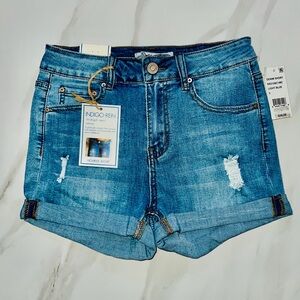 Indigo Rein Shorts HighRise shorts sizes in stock 1/24w, 5/26w, or 9/28w